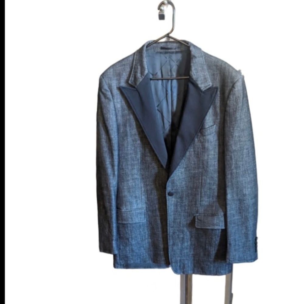 VICTOR & ROLF ♥️H&M TUXEDO LOOK DENIM MEN'S COAT